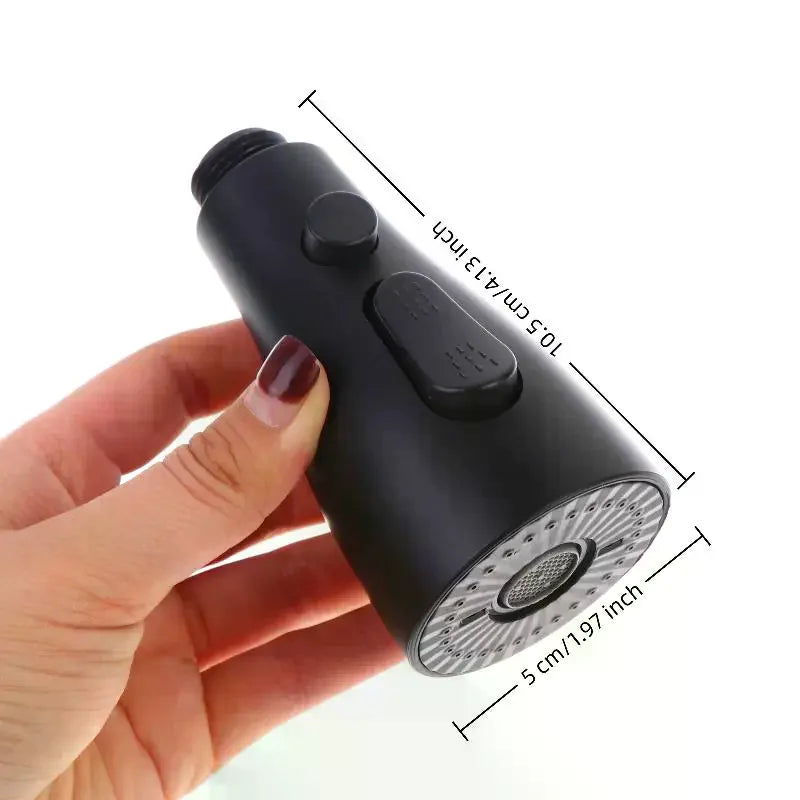 3-Mode Pull-Out Kitchen Faucet Sprayer Nozzle | Water-Saving Faucet Sprayer Nozzle Qme