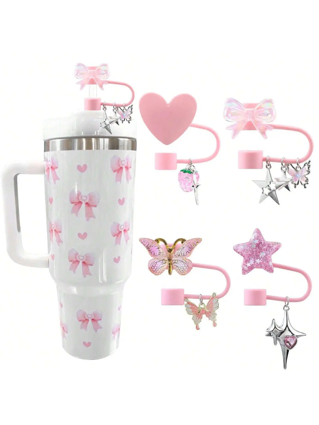 Strawberry Star Straw Lid Dust Cover for Stanley 40oz 30oz Drinkware Lid Cover Qme Combination 3