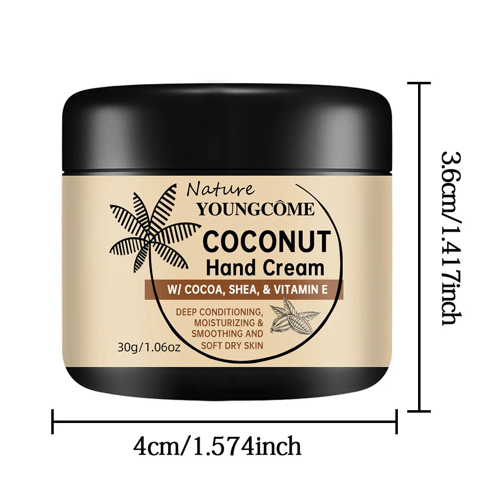 YOUNGCOME Coconut Oil Hand Cream – Moisturizing & Anti-Aging Hand Cream Qst 30g