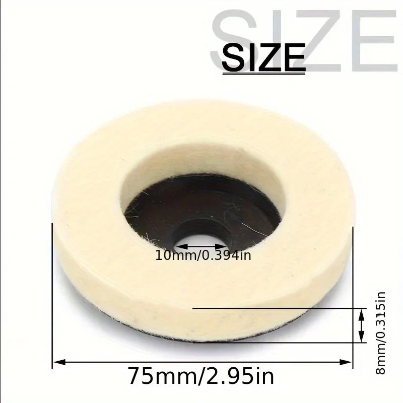 Wool Polishing Wheel Felt Backing Pad for Angle Grinder Polishing Wheel Pad Qme