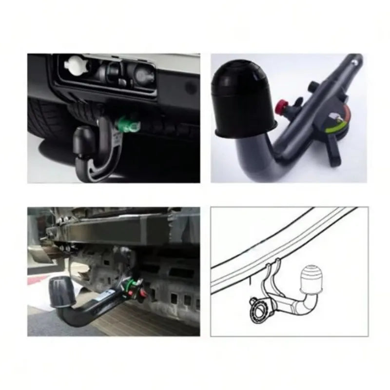Universal 50mm Tow Bar Ball Cover Cap – Rubber Hitch Protector Tow Hitch Ball Cover Qme