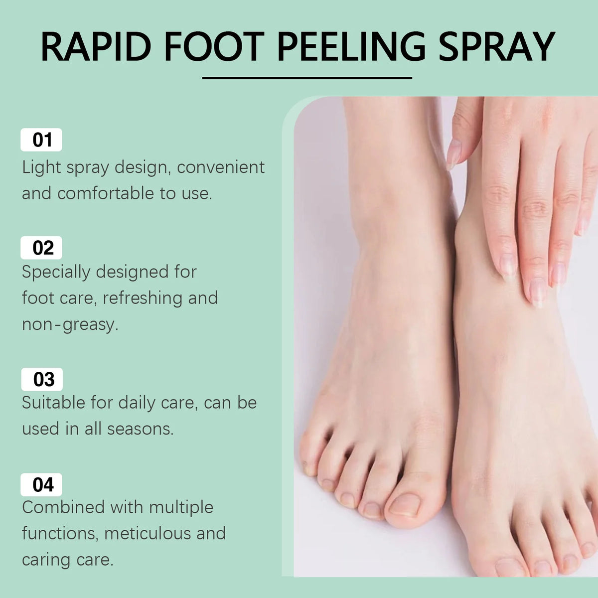 OceAura Foot Exfoliating Spray 100ml – Callus Softener Foot Exfoliating Spray Qst