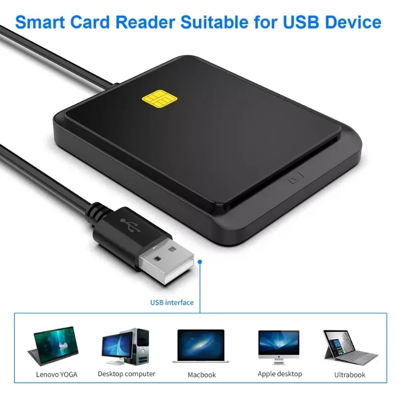 USB 2.0 Smart Card Reader – DNIe CAC IC ID SIM | Qme USB Smart Card Reader Qme