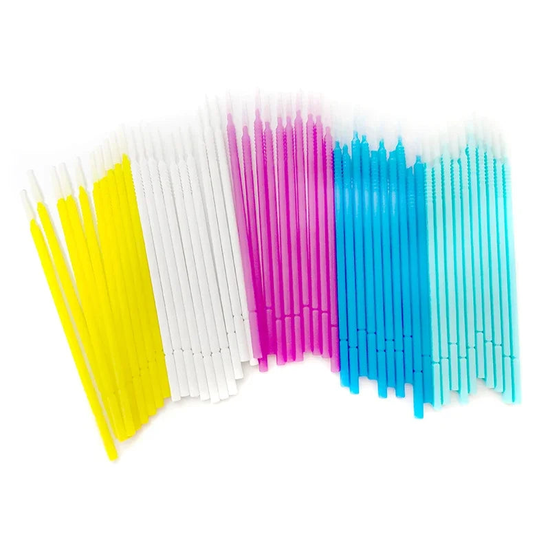100pcs Bendable Disposable Microbrush Applicators – Eyelash Microbrush Applicators Qme