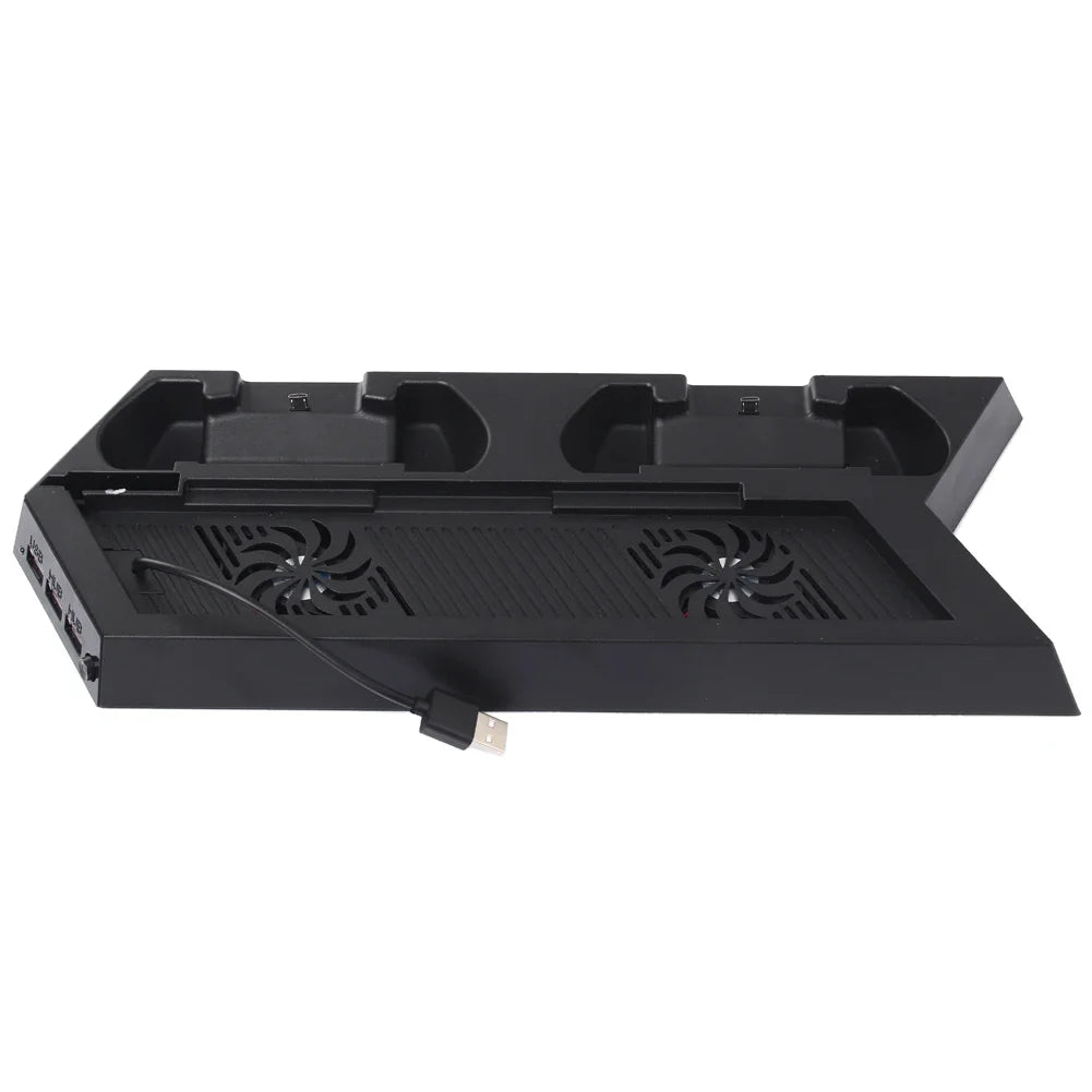 Vertical Cooling Station Fast Charger Dock for PlayStation Gaming Charging Dock Qme black