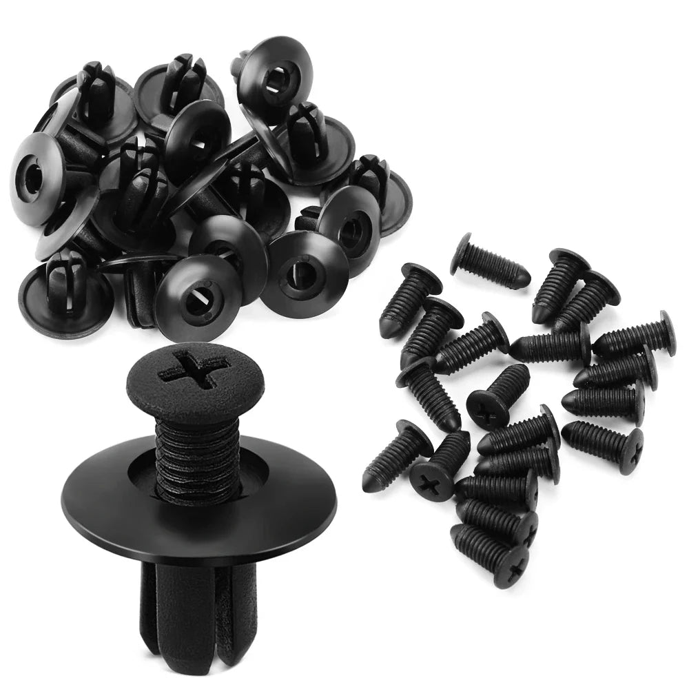 Plastic Push Pin Rivet Clips Car Door Panel Fasteners 50/100 Auto Panel Fasteners Qme