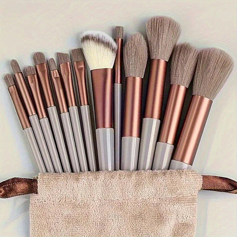 8-Piece Pro Makeup Brush Set – Kabuki, Eyeshadow & Foundation Makeup Brush Set Qme