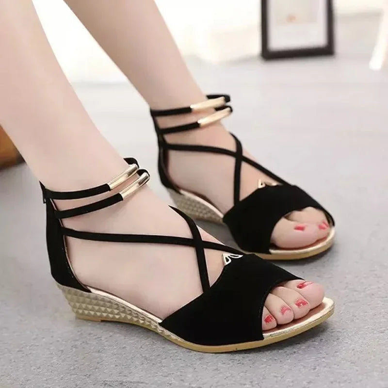 Women's Wedge Platform Sandals – Open Toe Summer Shoes Wedge Sandals Qme