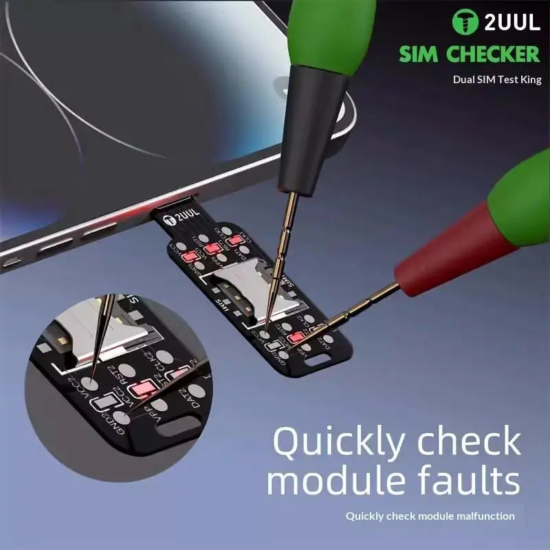 2UUL Dual SIM Card Tester LED Indicator | Fast Detection Tool SIM Card Tester Qme Default Title