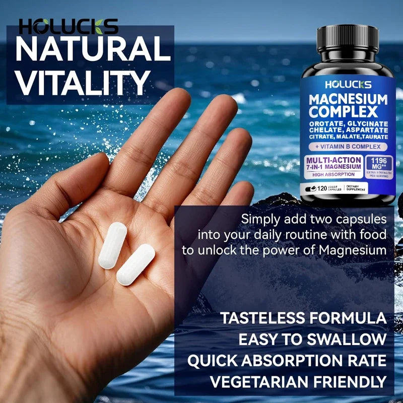 Magnesium Complex 1000mg – Glycinate, Malate, Taurate & Vitamins Magnesium Supplement Qst