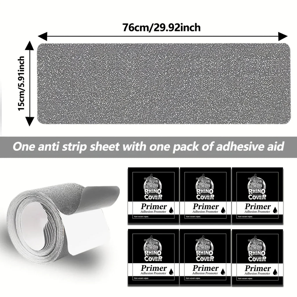 Heavy Duty Anti-Slip Grip Tape for Stairs & Pedals – 80 Grit Anti-Slip Grip Tape Qme