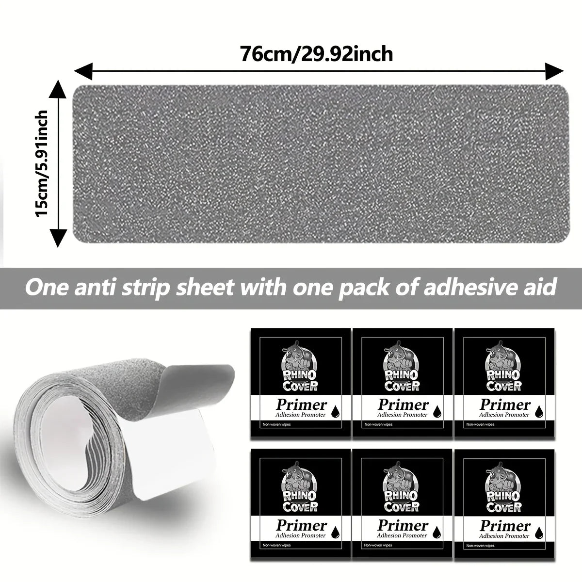 Heavy Duty Anti-Slip Grip Tape for Stairs & Pedals – 80 Grit Anti-Slip Grip Tape Qme