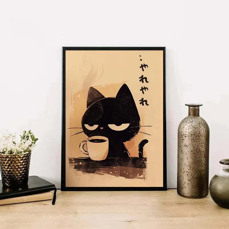 Japanese Sushi Chef Cat Canvas Print – Kitchen Wall Art Decor Canvas Wall Art Qst