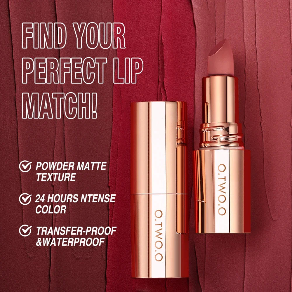 O TWO Matte Lipstick Lip Tint – 8 Colors, Waterproof & Long Lasting Matte Lip Tint Qme