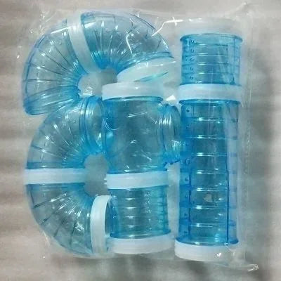 U-Shaped Hamster Cage Tunnel – DIY Plastic Pipe Connector Hamster Cage Tunnel Qme blue