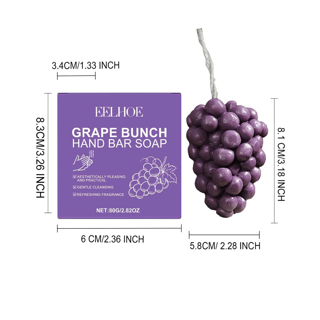 Grape Bunch Handmade Soap – Hydrating Daily Cleanser 80g Handmade Bar Soap Qst 1PCS