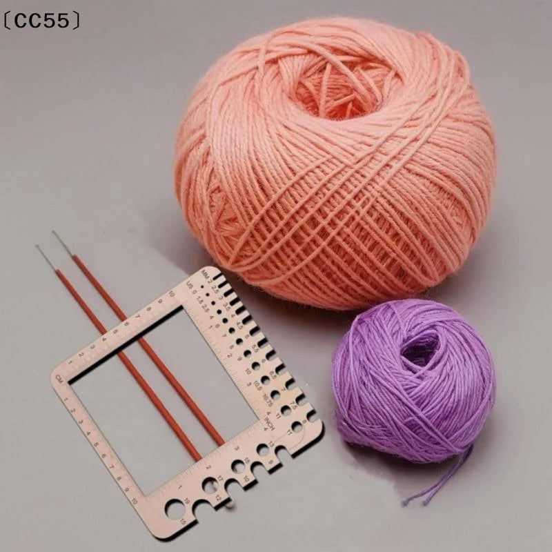 Wood Knitting Needle Gauge Ruler – Yarn WPI Measuring Tool Knitting Gauge Ruler Qst