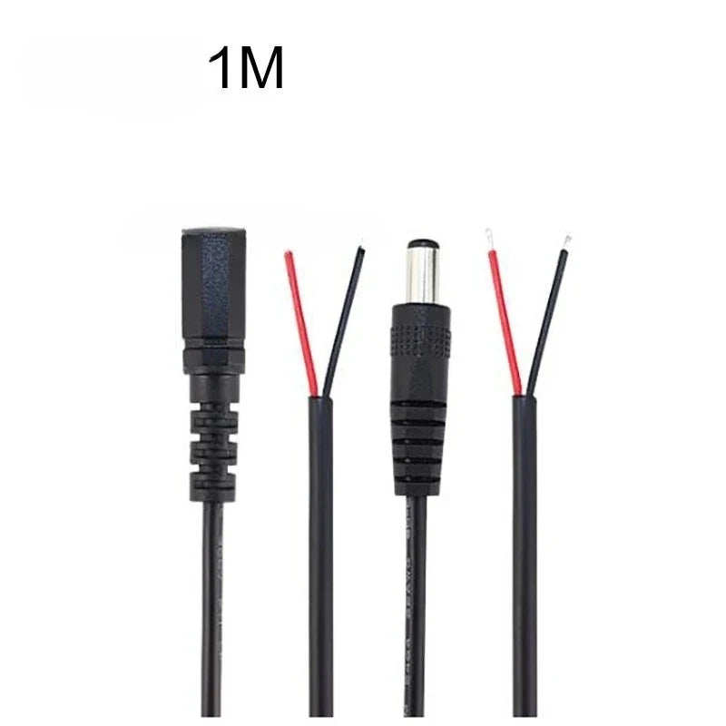 12V DC Male Female Power Extension Cable 1M – 3-Pack DC Power Extension Cable Qme 1M DC female