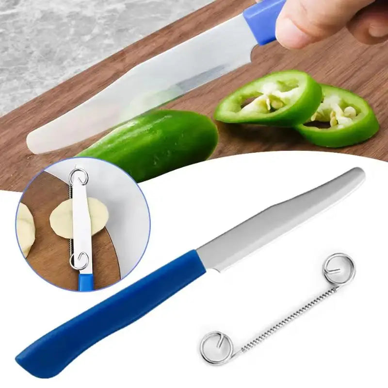 2-in-1 Stainless Steel Fruit Knife & Peeler | Kitchen Tool Fruit Knife Peeler Qme