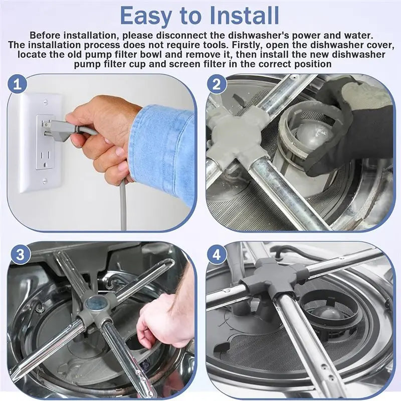 W10872845 Dishwasher Pump Filter Cup – Whirlpool Kenmore Amana Dishwasher Filter Cup Qst