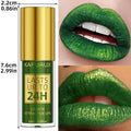 Green Glitter Lip Glaze – Waterproof Metallic Long-Lasting Gloss Glitter Lip Glaze Qme 09