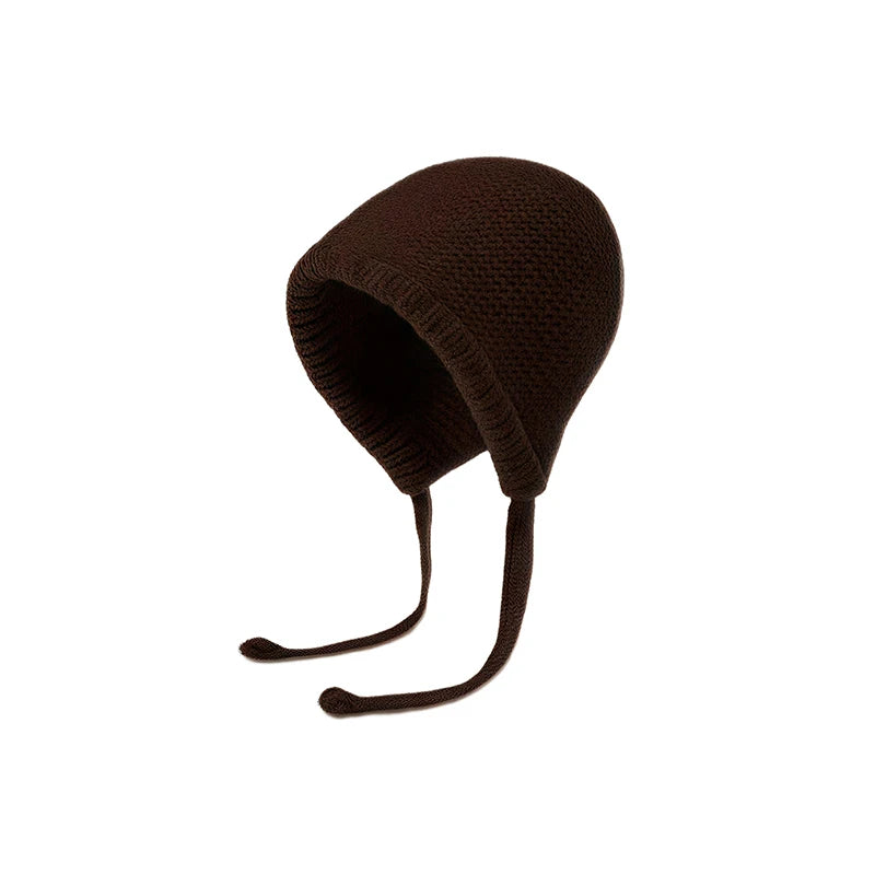 Women's Knitted Winter Beanie – Windproof Tassel Ear Cover Hat Knitted Winter Beanie Qst A8