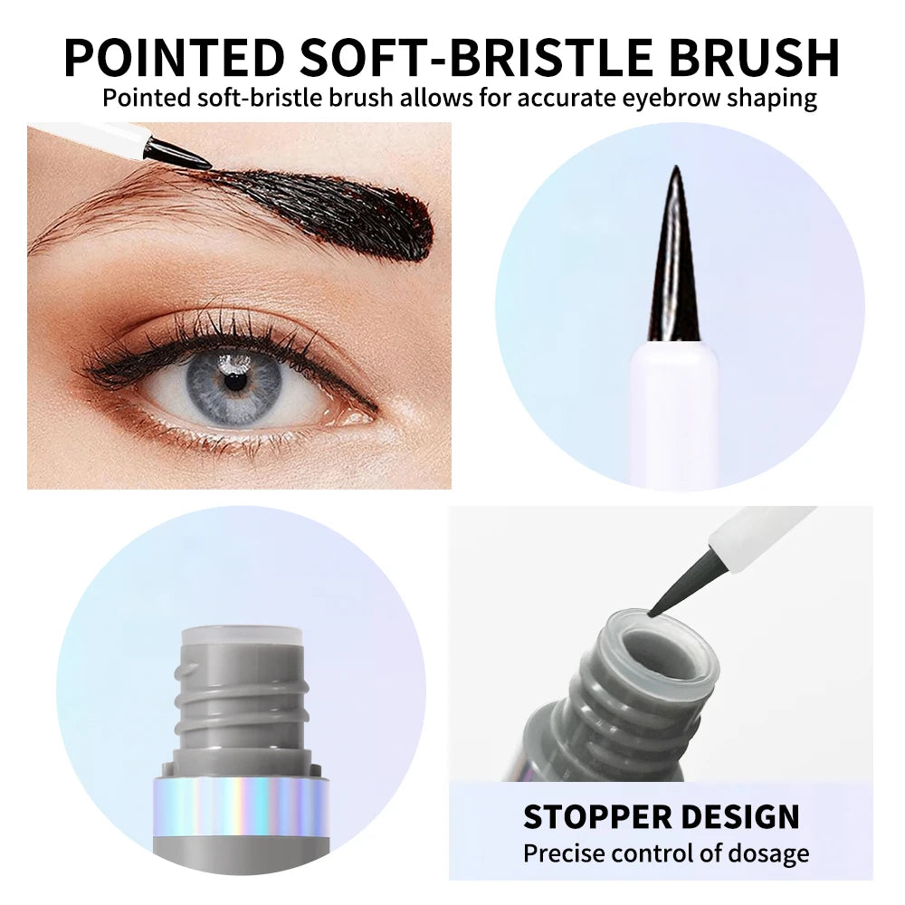 Lakerain Smudge-Proof Eyebrow Coloring Pen – Waterproof Eyebrow Makeup Pen Qst