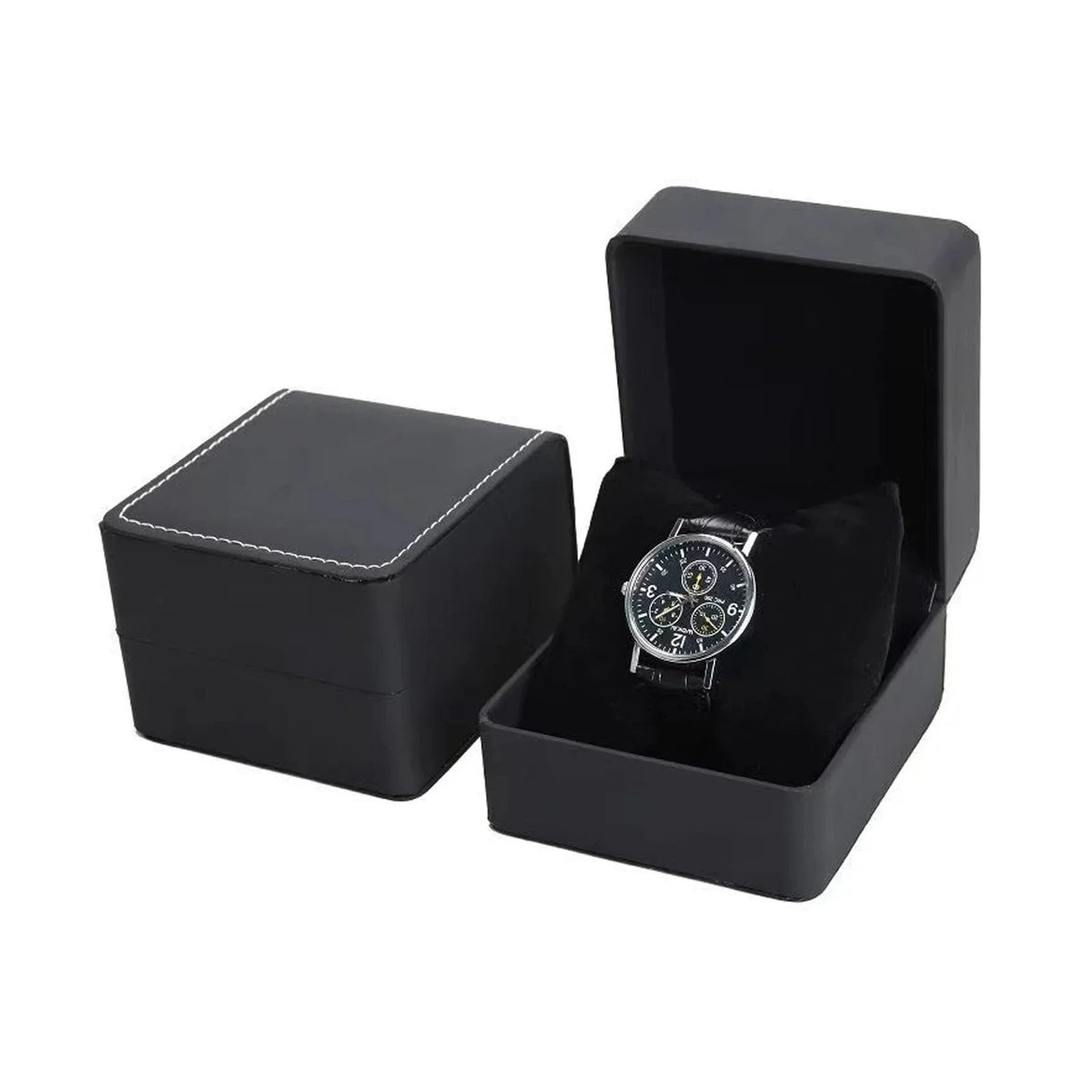 Single Watch Box PU Leather Pillow Display Case | 12 Colors Watch Display Case Qme