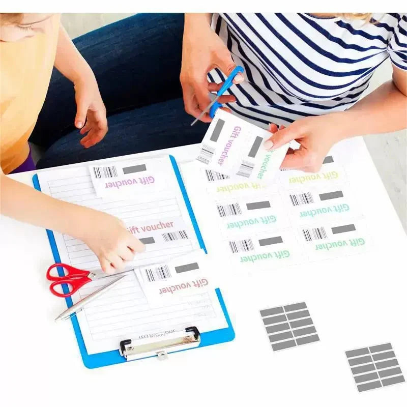 100 Pcs Rectangle Scratch Off Sticker Labels – 10 Sheets Pack Scratch Off Stickers Qme