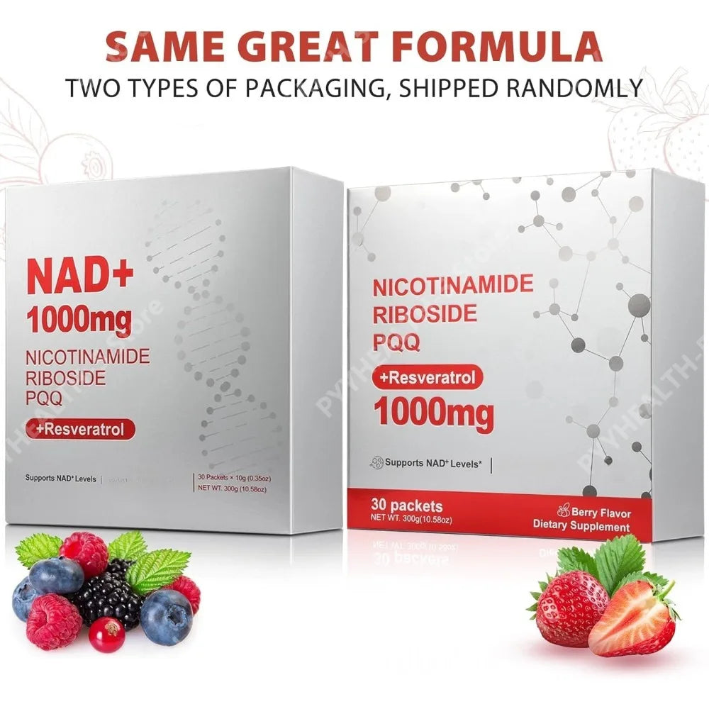 1000mg NAD+ Liquid Supplement with Resveratrol & PQQ – 30ct Liquid Supplement Qst