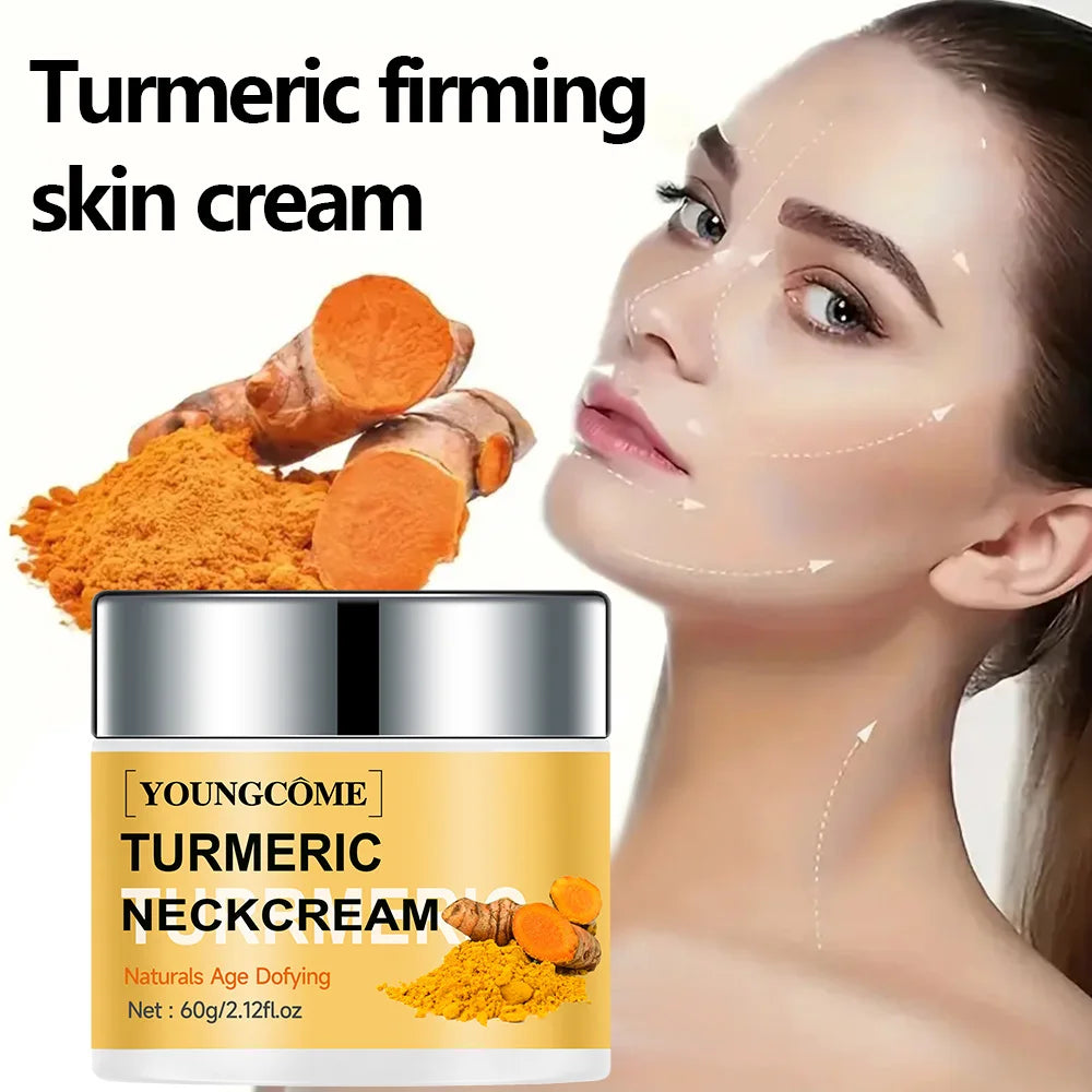 YOUNGCOME Turmeric Neck Cream – Anti-Aging Moisturizer Neck & Face Cream Qst