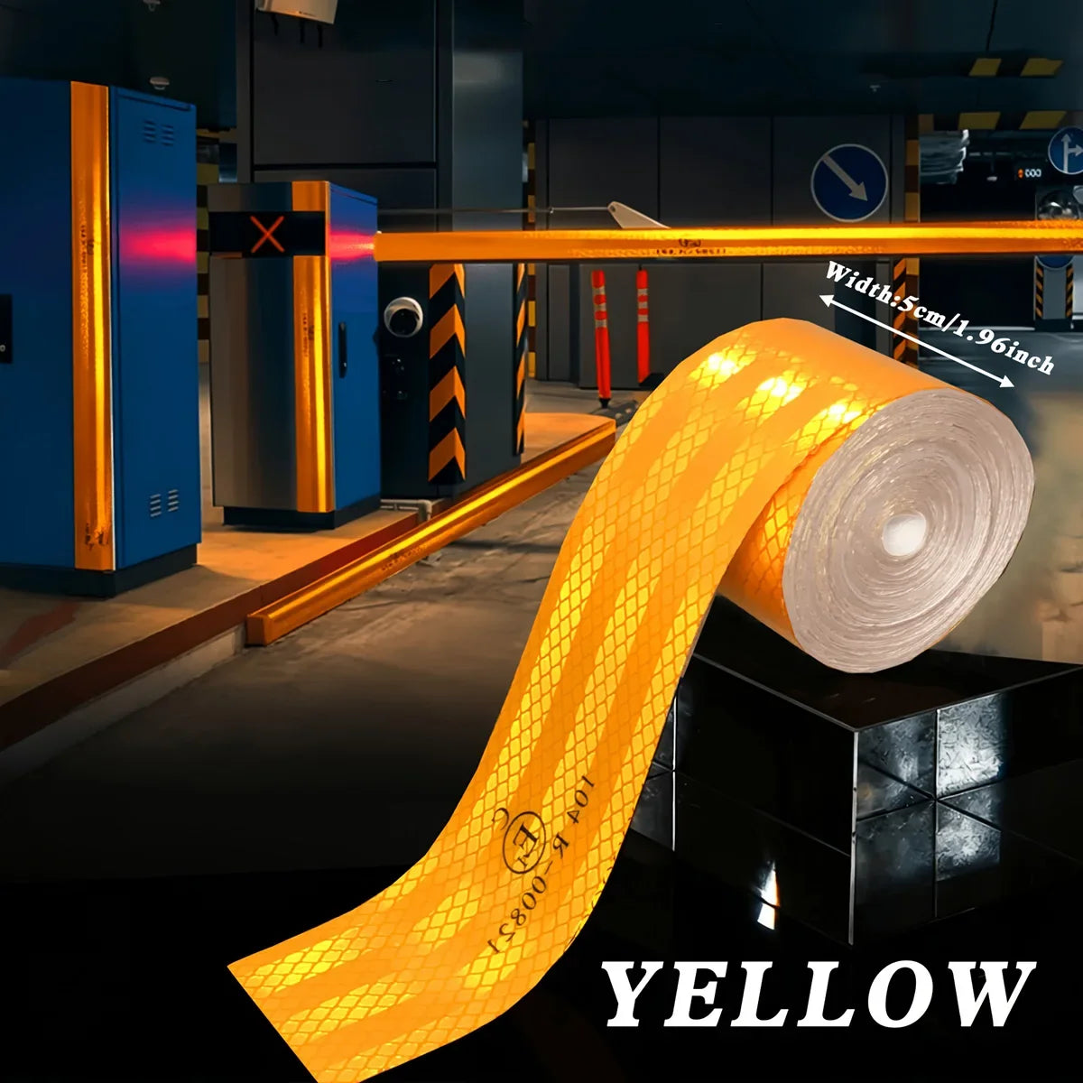 Waterproof Reflective Safety Tape – High-Visibility Warning Sheet Reflective Safety Tape Qme Yellow 9m