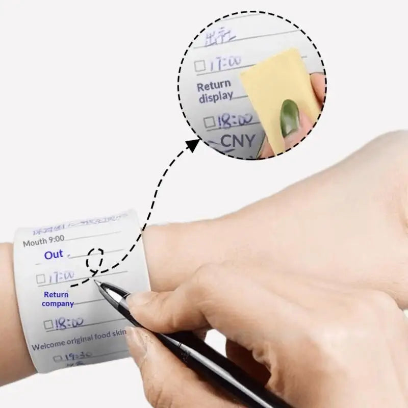 Erasable Silicone Wristband To-Do List | Waterproof & Reusable Wristband Notepad Qme