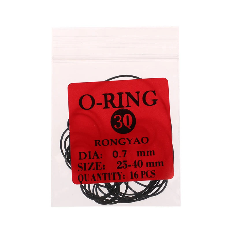 Watch O-Ring Rubber Gaskets 0.5–0.8mm Waterproof Back Cover Seal Watch Repair Gasket Qst 0.7mm 25-40mm