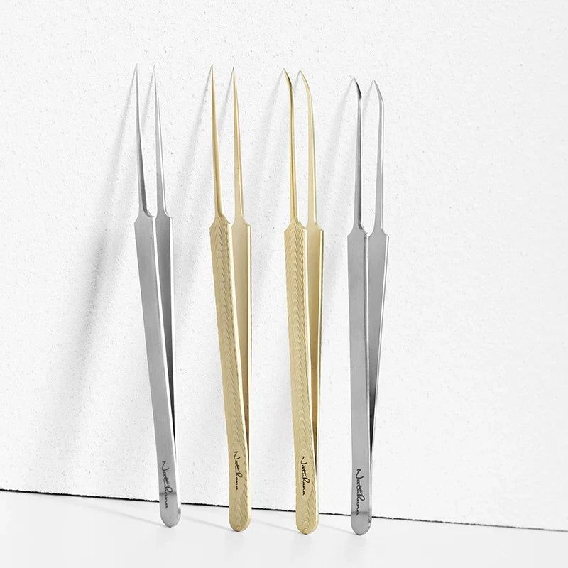 NATUHANA Precision Eyelash Extension Tweezers – Anti-Static Eyelash Extension Tweezers Qme