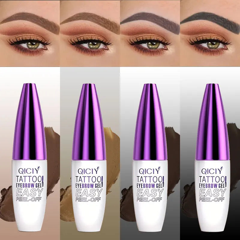Tear-Off Eyebrow Gel | Waterproof, Sweat-Proof, 4 Shades Eyebrow Gel Qme