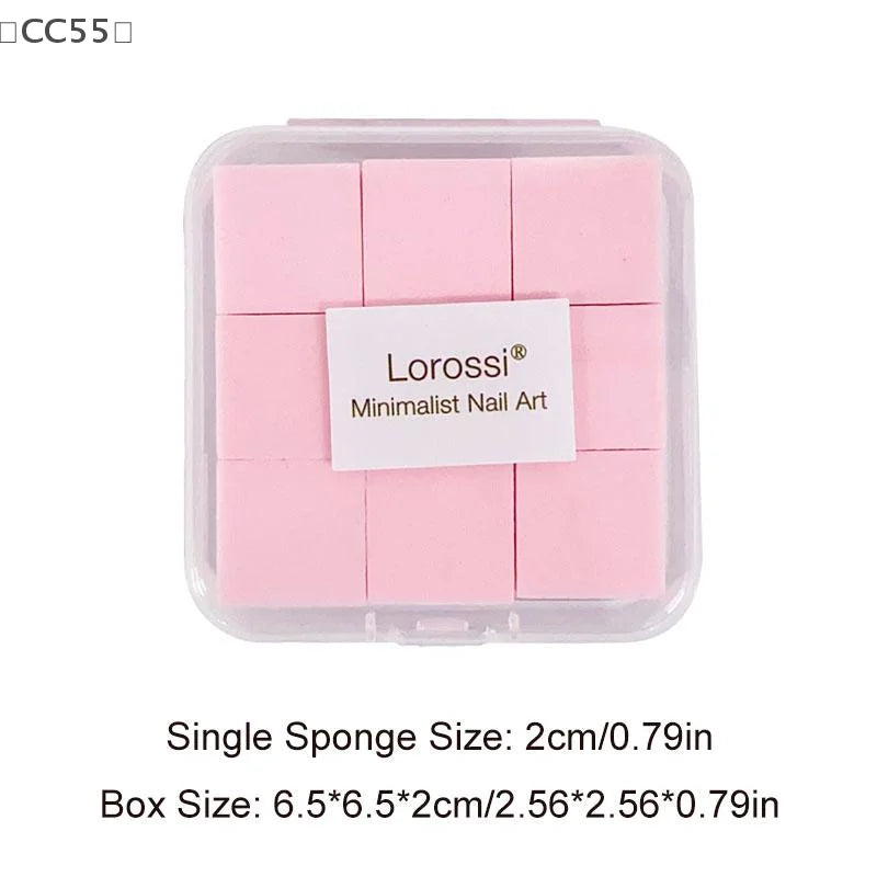 Soft Nail Art Sponge 9Pcs – Gradient Halo Dyeing Stamper Tool Nail Art Sponge Qst