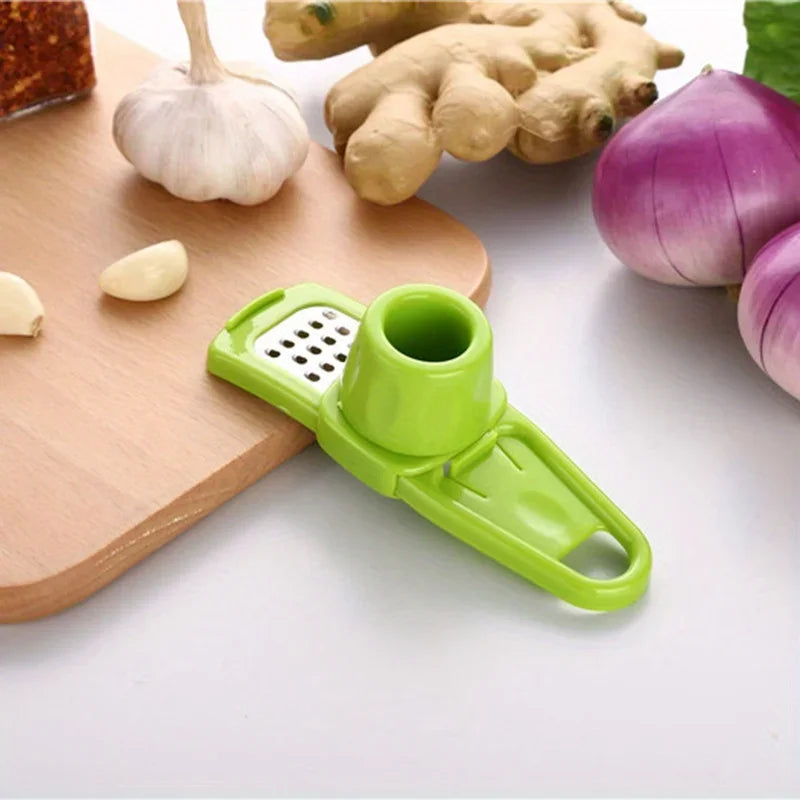Manual Garlic & Ginger Press Multi-functional Kitchen Cutter Garlic Ginger Press Qme