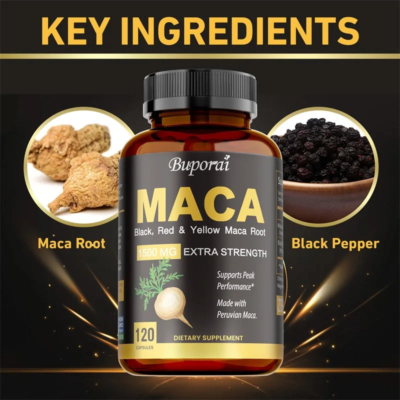 Maca Capsules – Energy, Endurance & Mood Support | Pslalae Herbal Supplement Qst