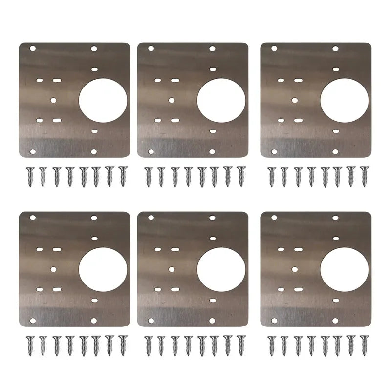 Stainless Steel Door Hinge Repair Plate 9×9cm | 5 Colors Hinge Repair Plate Qme 6Pcs