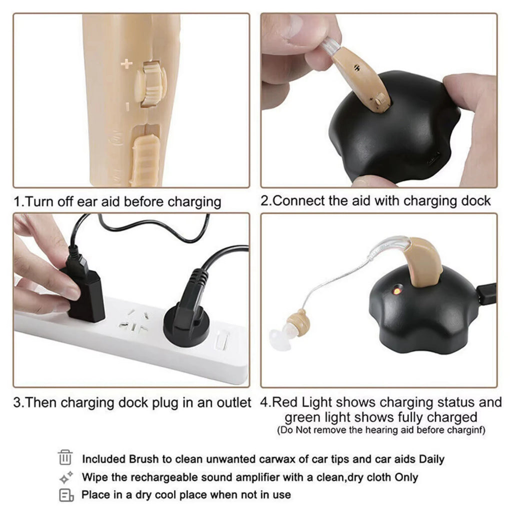 XceeFit BTE Digital Sound Amplifier – Adjustable, Rechargeable Sound Amplifier Qst
