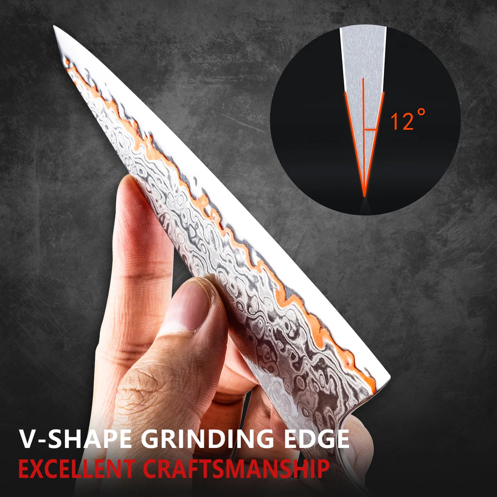 Grandsharp 55-Layer Copper Damascus DIY Knife Making Blade DIY Knife Blade Qst