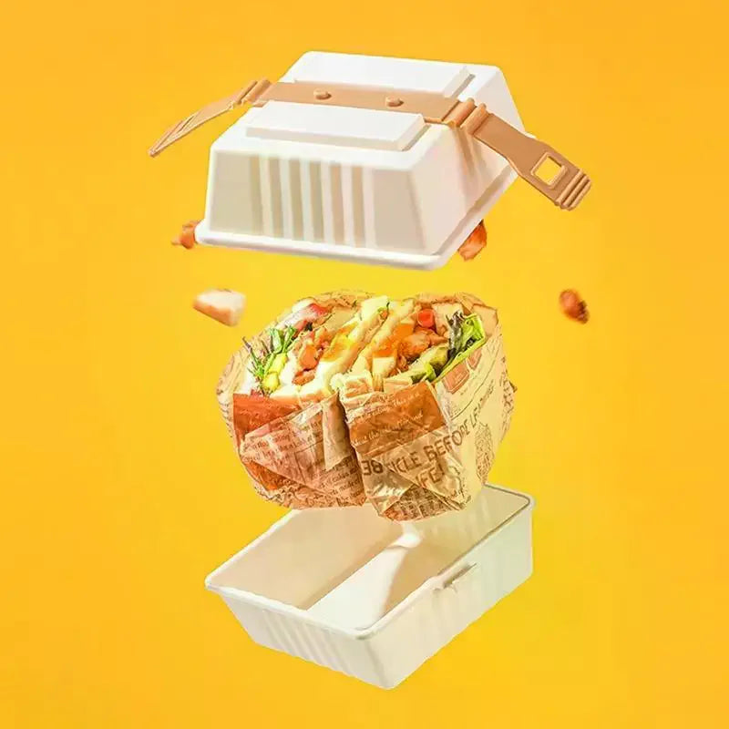 Premium Lunch Box with Sturdy Strap & Leak-Proof Lid Lunch Box Qme