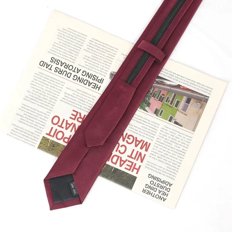 Unisex Clip-On Zipper Tie | Polyester, 11 Colors Clip-On Zipper Tie Qme