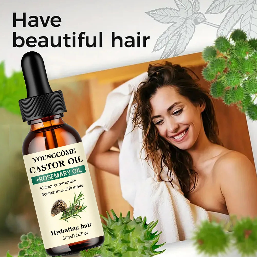 Castor & Rosemary Hair Growth Oil – Thickens & Conditions Hair Growth Oil Qst