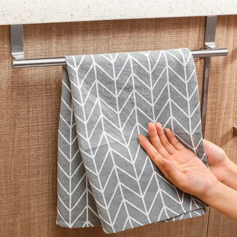 Drill-Free Stainless Steel Cabinet Door Towel Rack Towel Rack Qme