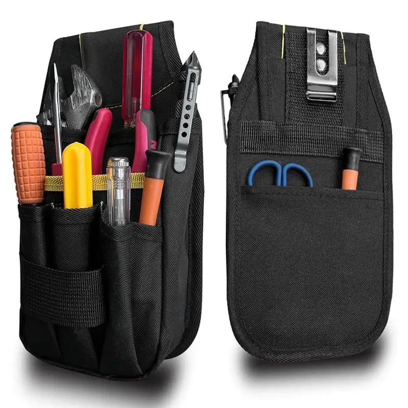 Multi-Pocket Tool Pouch with Belt Clip for Electricians Tool Pouch Qme