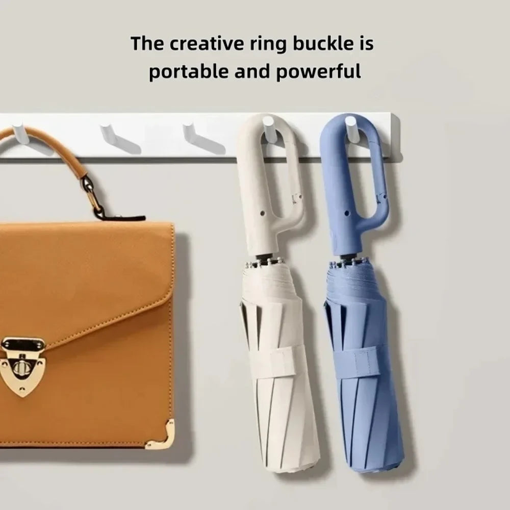 Extra Large Windproof Folding Umbrella – Ring Buckle Design Folding Umbrella Qme