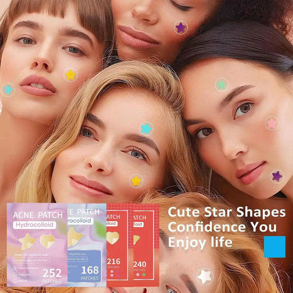 Colorful Star Pimple Patches – Invisible Skin Care Stickers Pimple Patch Qme
