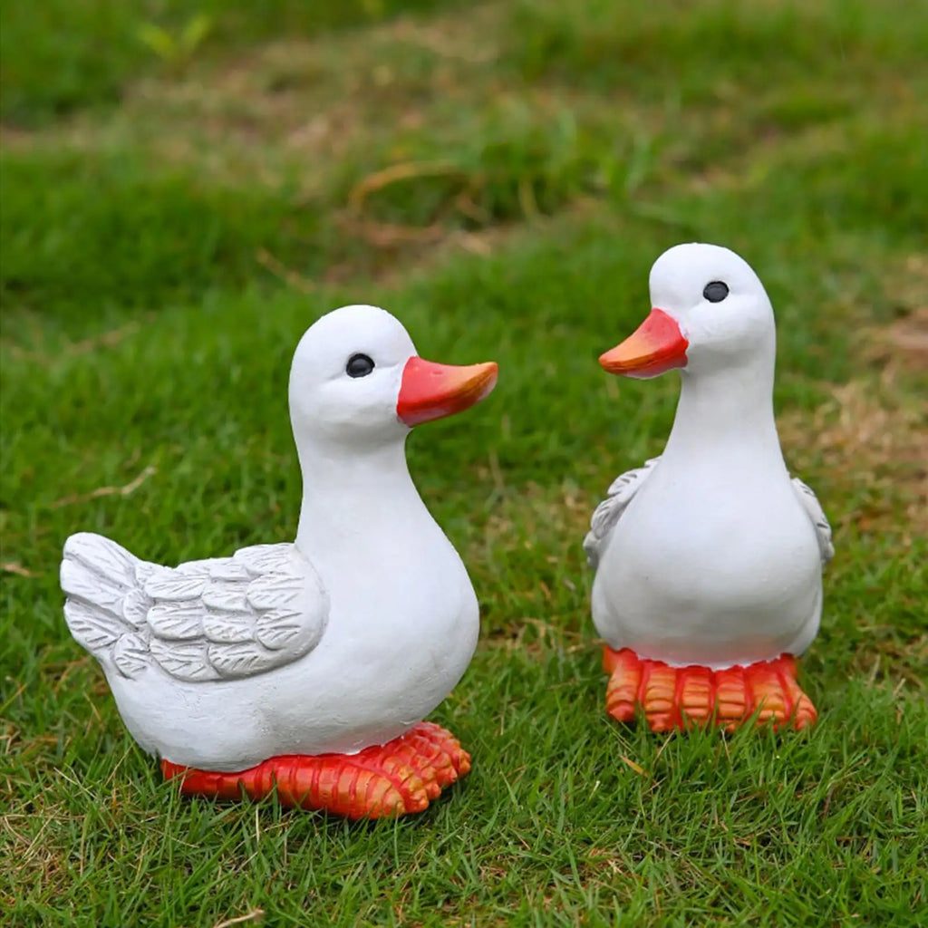 Cute Resin Duck Statue – Garden, Porch & Yard Figurine Garden Figurine Qme